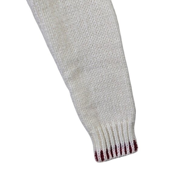 Coco and Shay size L Red and Cream Lobster Design Crew Neck Sweater Beachy Sea - Picture 5 of 14